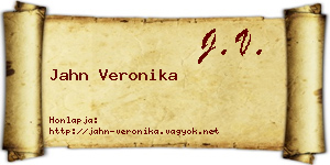 Jahn Veronika névjegykártya